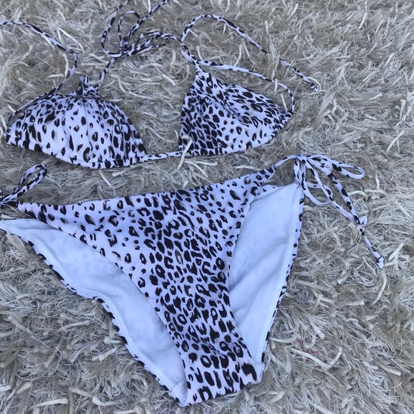 h&m animal print bikini